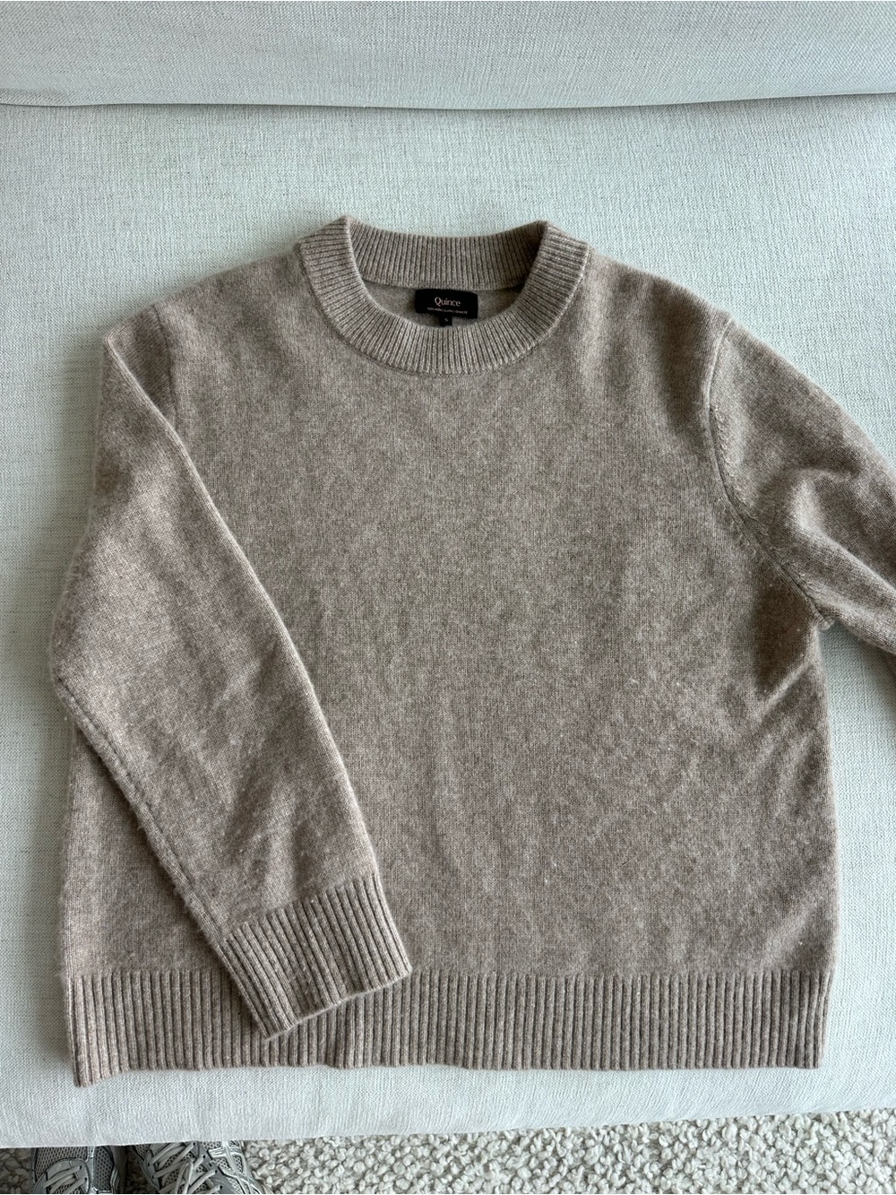 Quince Mongolian Cashmere Oversized Crewneck Sweater - Picture 2 of 3